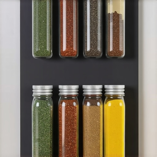 Organizacija začina pomoću magnetne table i staklenih tegli u kuhinji