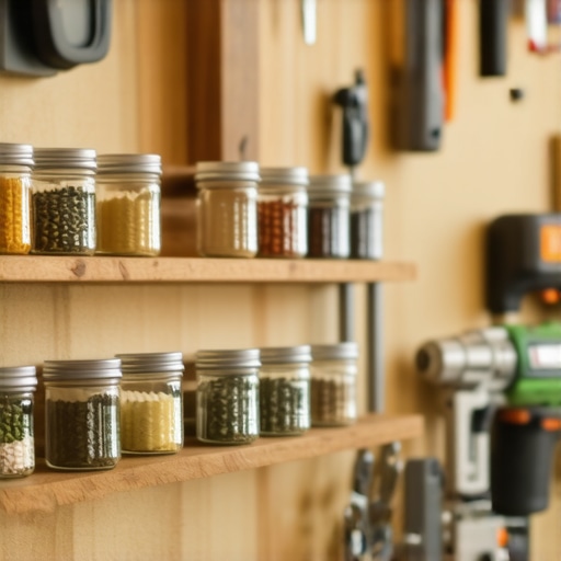 DIY zidni organizator za začine Ručno rađena drvena polica sa magnetima za organizaciju začina u kuhinji