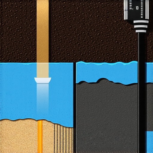 Šema slojeva visoke leje sa izolacijom, grejnim kablovima u pesku i termostatom