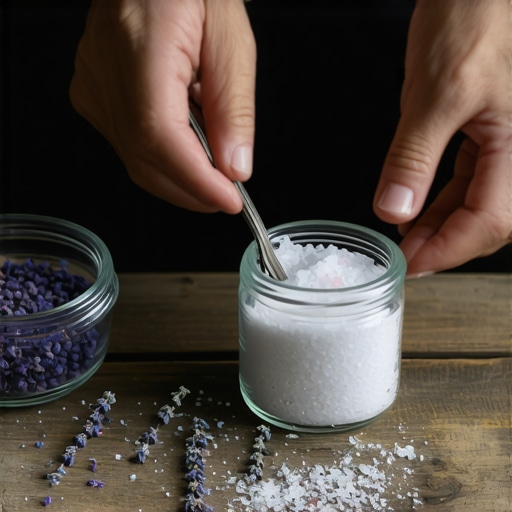 Ručno pravljenje mirisne soli za kupanje u staklenoj tegli