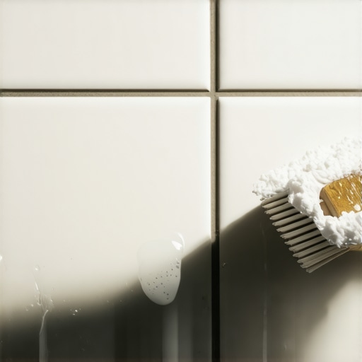 Nanošenje domaće paste od sode bikarbone na prljave fugne kupatilskih pločica