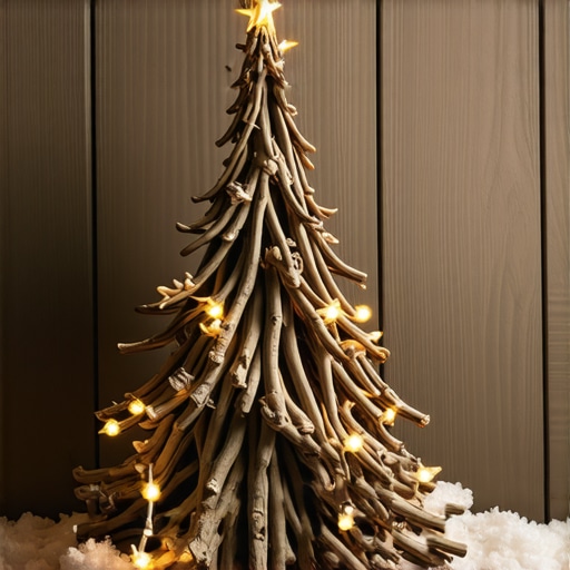 Drvena jelka od grana kao unikatna dekoracija za 2026.