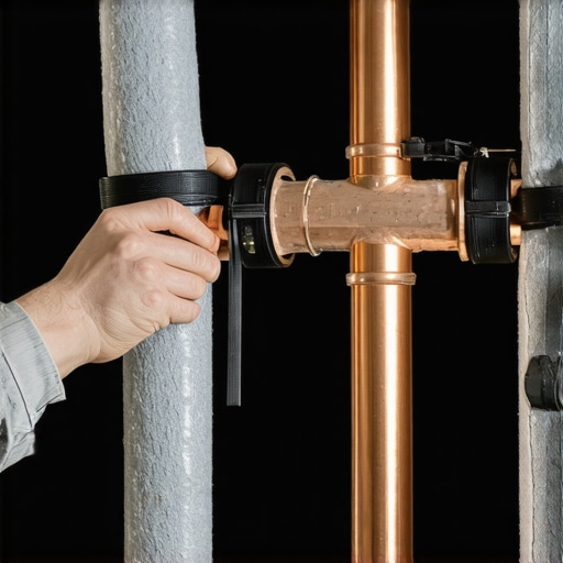 Postavljanje sive PE pene na bakarne cevi za grejanje radi uštede energije