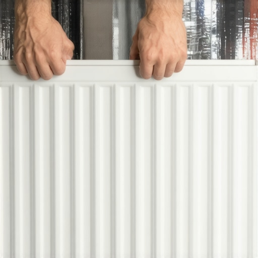 Postavljanje srebrne folije za uštedu energije iza kućnog radijatora