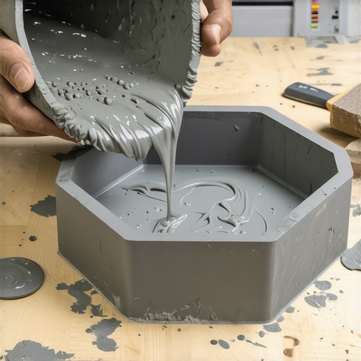 Ručno pravljeni betonski podmetači proces izlivanja