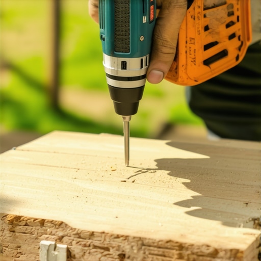 Majstor pravi drveni paravan za senku na terasi