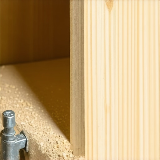 Detalj spajanja drvene police stegom i lepkom za maksimalnu stabilnost