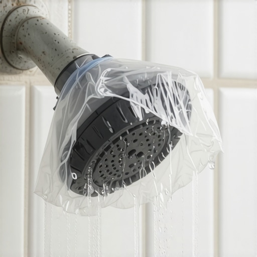 Metoda kese i sirćeta za čišćenje tuša Čišćenje kamenca sa glave tuša pomoću kese i sirćeta bez ribanja