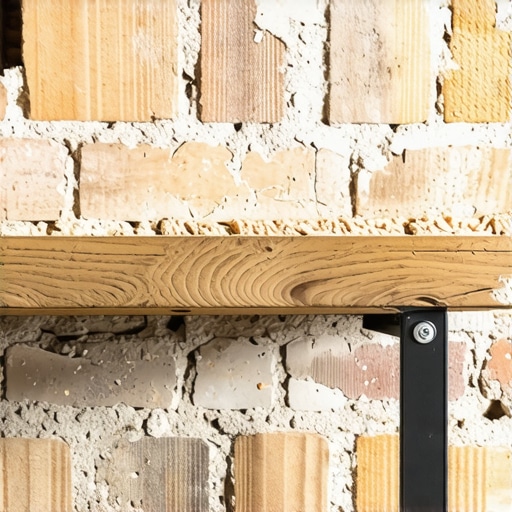 Hrastova polica i čelične šipke za skrivenu montažu