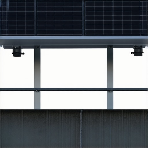 Detaljan prikaz nosača za solarne panele na balkonskoj ogradi