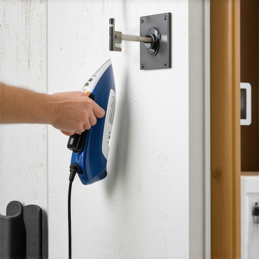 Postupak montiranja držača za peglu na zid sa tiplovima