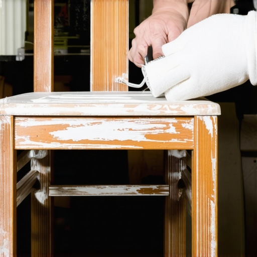 Osoba farba drvenu stolicu belim prajmerom bez prethodnog šmirglanja