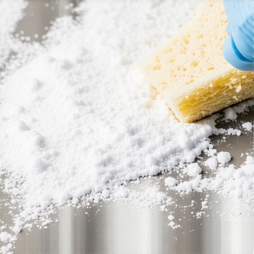 Gusta pasta od sode bikarbone na sunđeru čisti masnoću sa unutrašnjosti rerne