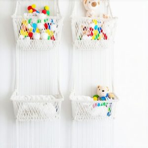 Organizacija igračaka: Napravite zidne korpe od pamučnog konca