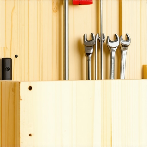 Detaljan prikaz organizacije alata u fioci pomoću drvenih pregrada i magnetnih traka