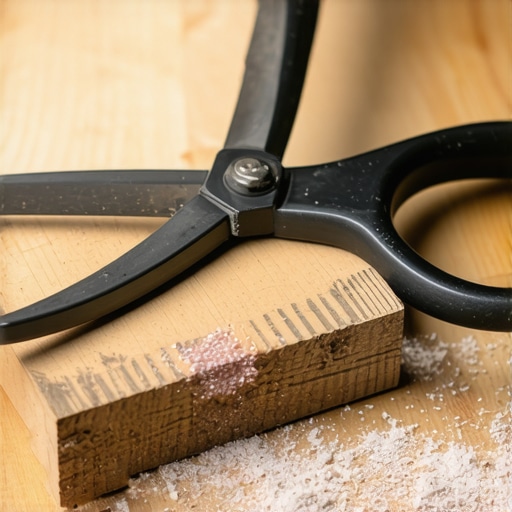 Postupak oštrenja metalnih makaza za ogradu pomoću brusnog papira na drvenom bloku