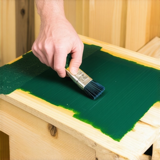 Osvežavanje nameštaja bojom Ručno farbanje drvenog noćnog ormarića zelenom bojom