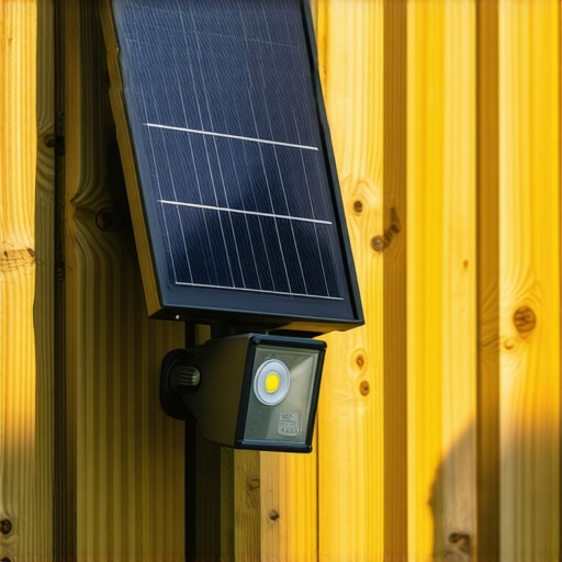 Solarni reflektor montiran na drvenu ogradu pod uglom za maksimalno punjenje