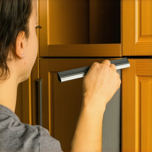 Pravilno lepljenje folije rakelom Postupak lepljenja folije na kuhinjski element pomoću rakele
