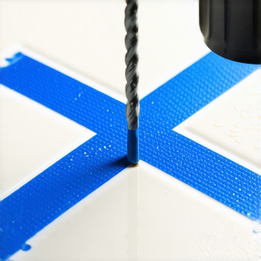 Pravilno markiranje pločice krep trakom Krep traka na pločici sprečava klizanje burgije