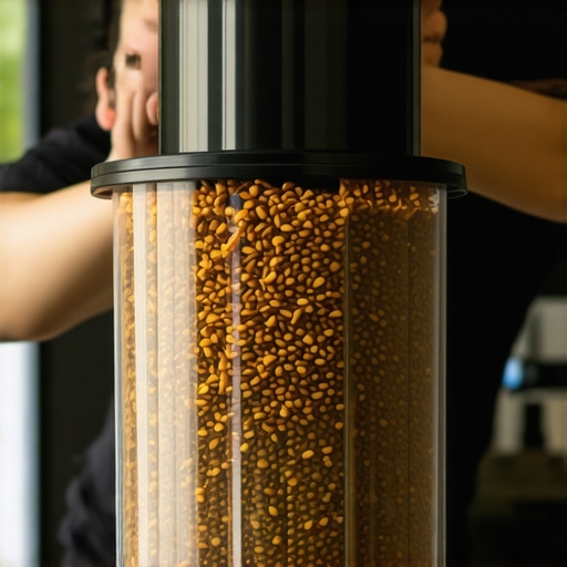 Osoba gnječi ostatke hrane u bokaši kanti kako bi izbacila vazduh za bolju fermentaciju