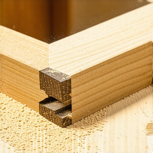 Detaljan prikaz stolarskog spoja na drvenom ramu za ogledalo