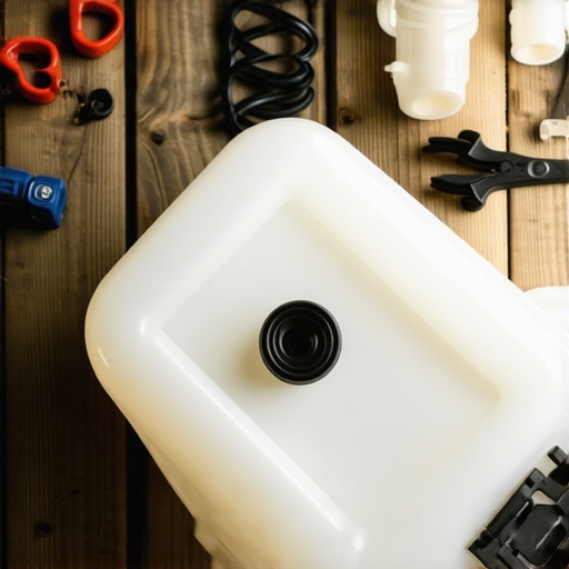 DIY rezervoar za zalivanje od reciklirane kante na radnom stolu