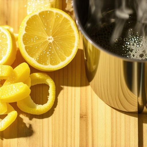 Seckanje limunove kore za prirodni miris doma na drvenoj podlozi