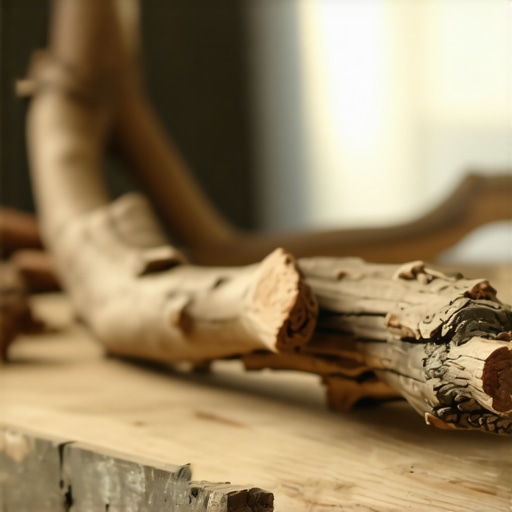 Detalj teksture drveta i spojeva na uradi sam ramu za ogledalo