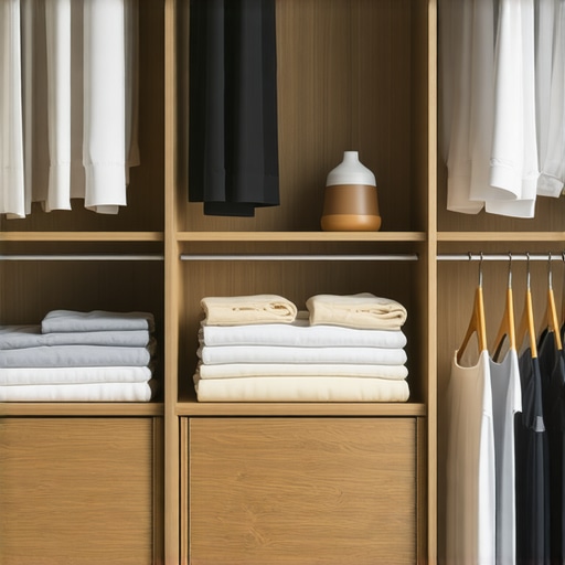 Unutrašnjost garderobera optimizovana za maksimalan prostor sa tankim ofingerima i vertikalno složenom odećom