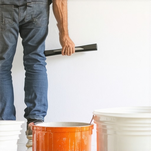 Majstorske ruke koje ravnaju tapetu na zidu špahtlom