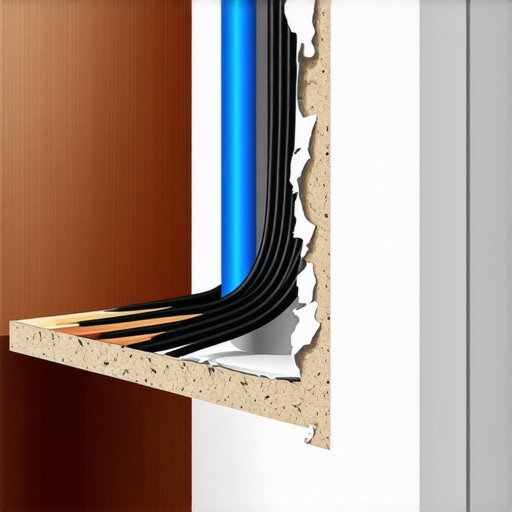 Profesionalno skrivanje kablova u zidu Prikaz instalacije skrivenih TV kablova kroz zidnu šupljinu sa PVC cevi