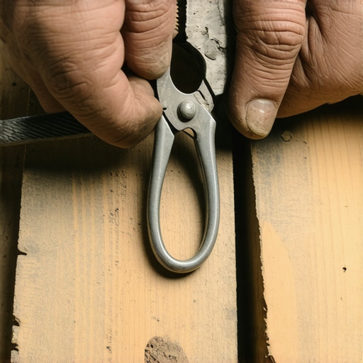 Ručno savijanje pocinkovane žice kleštima na drvenom stolu