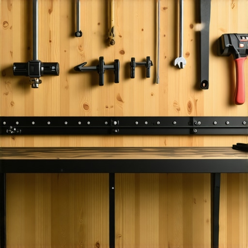 Organizovana garaža sa policama i alatom na zidu