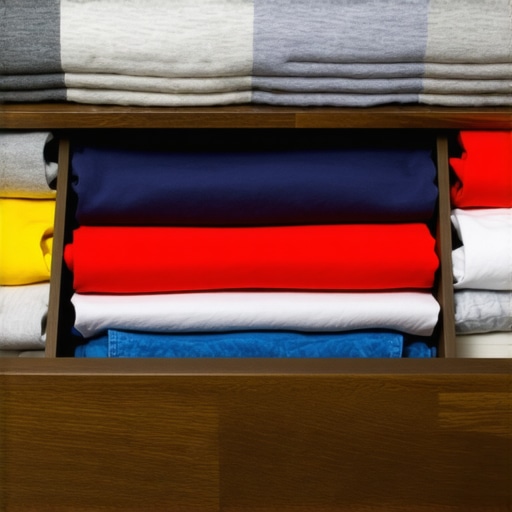 Savršeno organizovana fioka sa vertikalno složenom odećom Vertikalno slaganje odeće u fioci za maksimalnu uštedu prostora