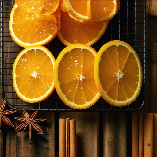Osušene narandže na metalnoj rešetki u zanatskoj radionici