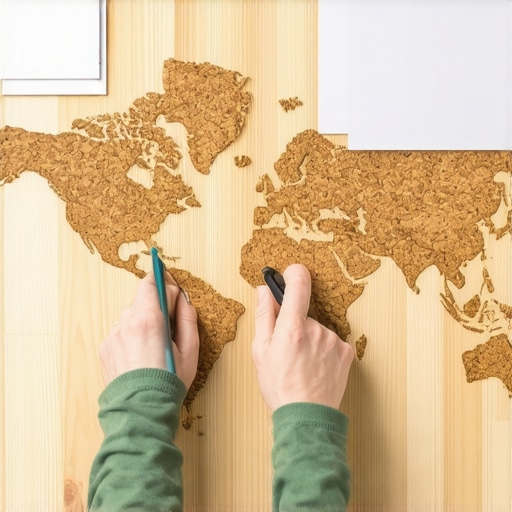 Precizno sečenje plute za zidnu mapu sveta