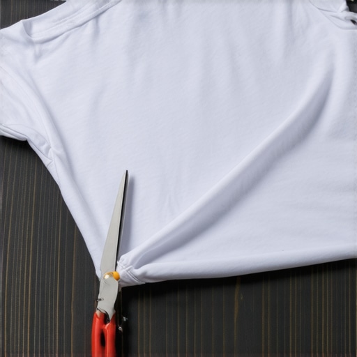 Sečenje pamučne majice profesionalnim makazama Detaljan prikaz sečenja stare pamučne majice za pravljenje krpa bez dlačica.