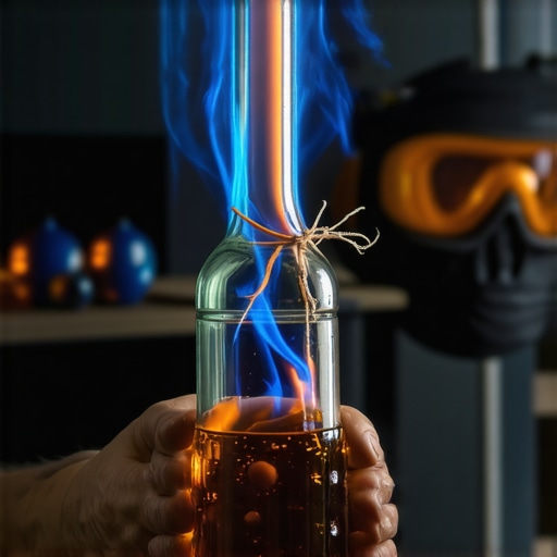 Postupak sečenja flaše pomoću plamena i kanapa