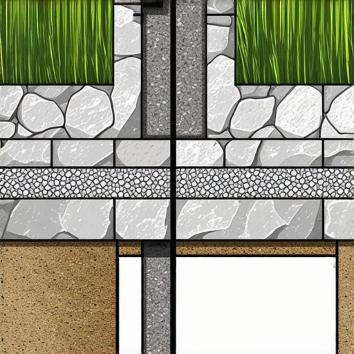 Dijagram slojeva za baštensku stazu od prirodnog kamena