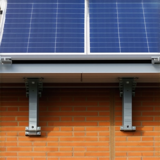 Detaljan prikaz nosača i kablova solarnog panela na balkonu