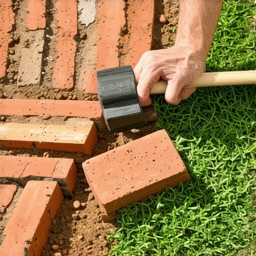 Postavljanje stare cigle kao ivice travnjaka uradi sam projekt