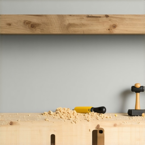 Prikaz unutrašnje konstrukcije i montaže lebdeće police od punog drveta na zid