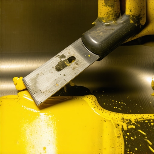 Majstor struže stari silikon sa ivice inox sudopere skalpelom