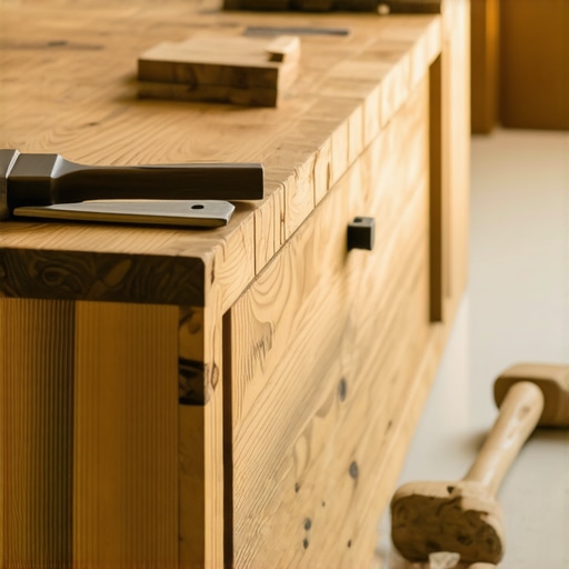 Ručno izrađena drvena klupa za hodnik sa funkcionalnom fiokom za obuću