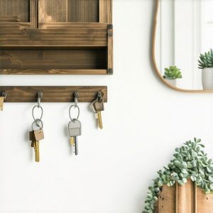 Uređenje predsoblja: Drvena polica za ključeve [DIY]