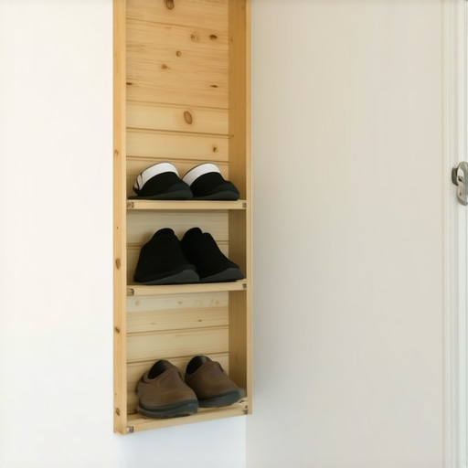 Uradi sam drveni organizator za cipele montiran na zid