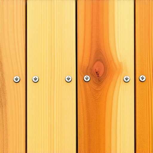 Izbliza prikaz dasaka ariša i inox šrafova na visokoj leji