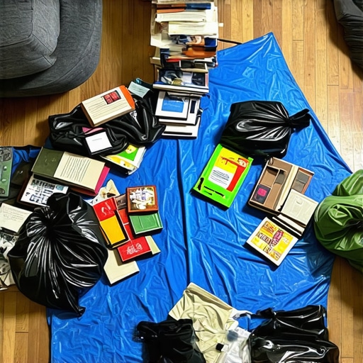 Raščišćavanje haosa u kući pomoću cerade i vreća