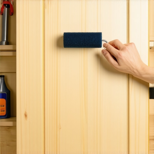 Detaljan prikaz farbanja kuhinjskih elemenata sunđerastim valjkom za gladak finiš